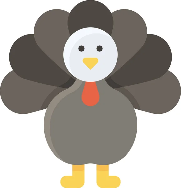 Animal Bird Turkey Icon — Stock Vector