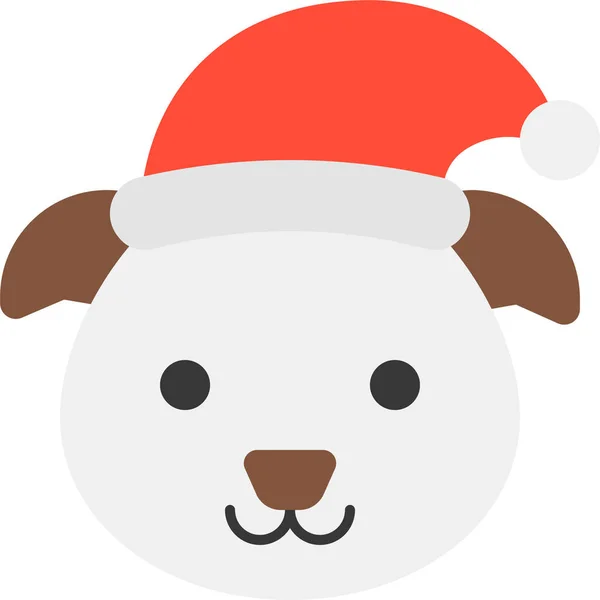 Animal Navidad Perro Icono — Vector de stock