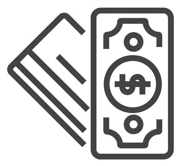Ikona Waluty Płatności Zarysie — Wektor stockowy