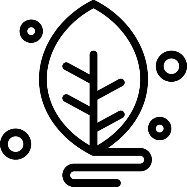 생물학 실험실 나뭇잎 아이콘 — 스톡 벡터