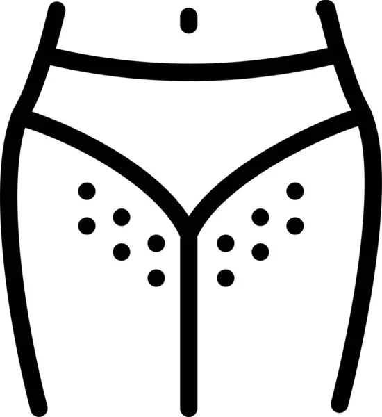 Bikini Kosmetologie Ausrüstung Symbol — Stockvektor