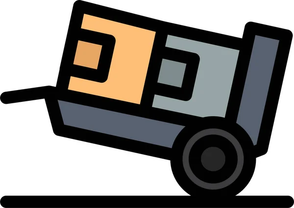 Livraison Handcart Icône Logistique — Image vectorielle
