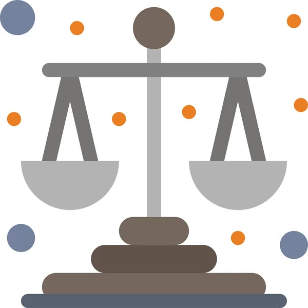 Balance Justice Law Ikone Der Kategorie Business Management — Stockvektor