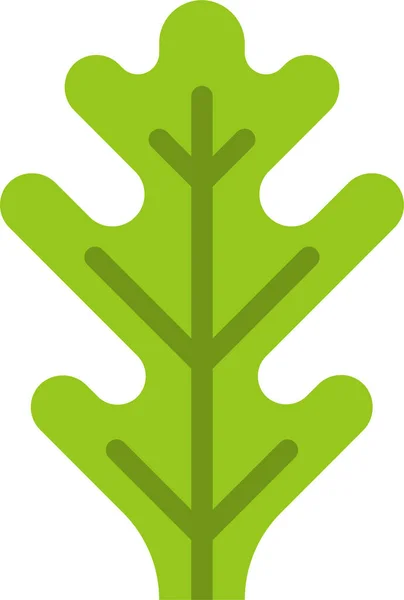Икона Зеленых Листьев Леса Плоском Стиле — стоковый вектор