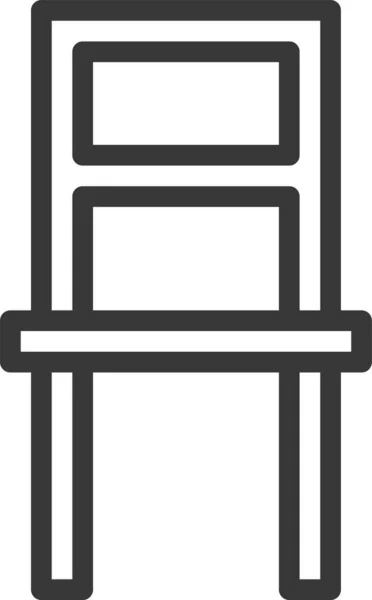 Ikon Sofa Kenyamanan Kursi Dalam Gaya Garis Besar - Stok Vektor