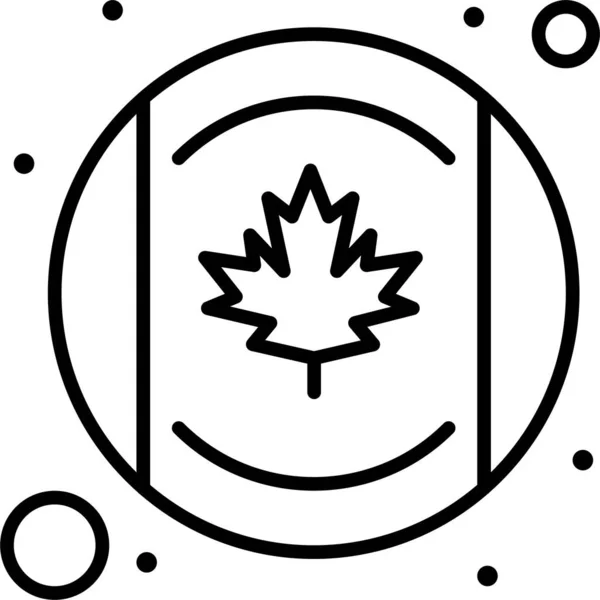 Canada Cercle Icône Jour — Image vectorielle