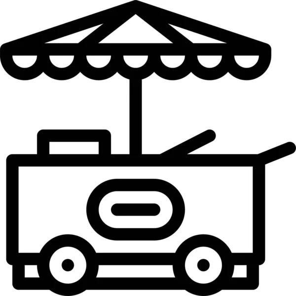 Carro Hamburguesa Icono Catering — Vector de stock