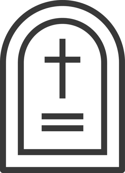 Cadılar Bayramı Kategorisinde Ölüm Mezarlığı Cadılar Bayramı Ikonu — Stok Vektör