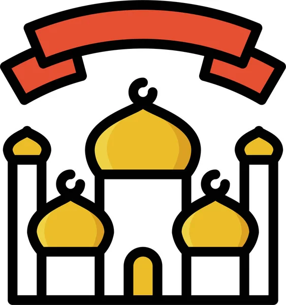 Architektur Gebäude Islam Symbol Ramadaneid Kategorie — Stockvektor