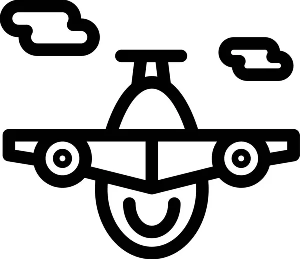 Ikona Transportu Samolotu — Wektor stockowy