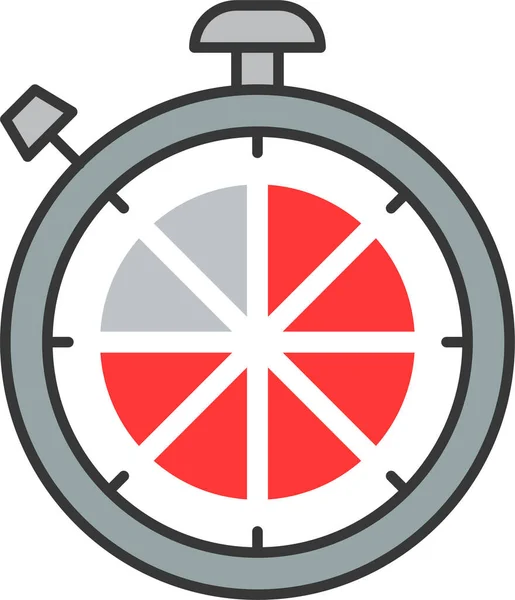 Uhr Stoppuhr Zeitsymbol Filledoutline Stil — Stockvektor