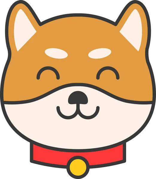 Zwierząt Pies Emoji Ikona Filledoutline Stylu — Wektor stockowy
