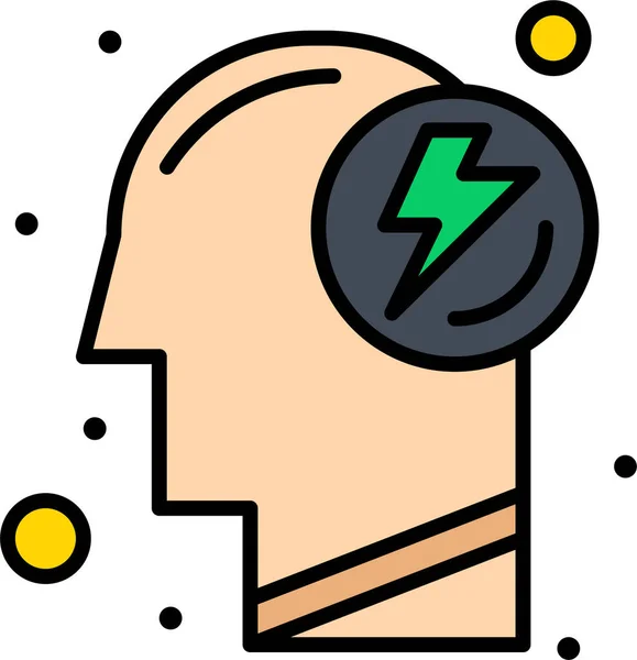 Energy Mental Mind Icon — Stock Vector