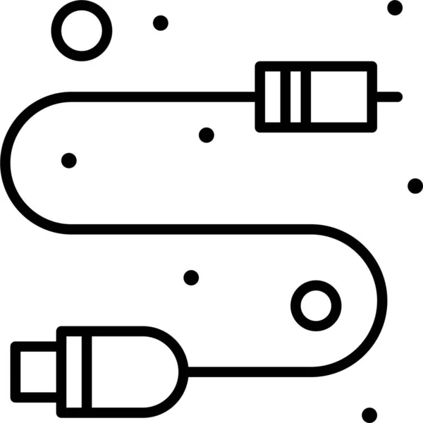 Câble Électronique Icône Usb — Image vectorielle