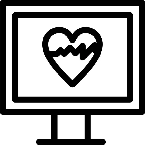 Icono Pulso Del Monitor Cardíaco — Vector de stock
