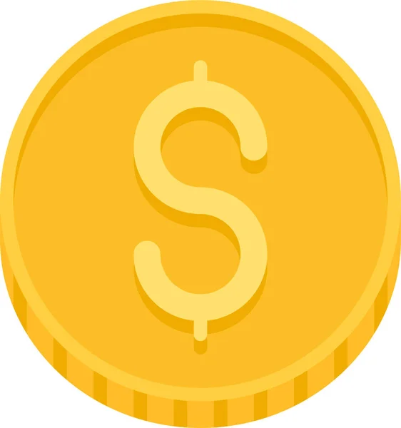 Moneda Dinero Dólar Icono — Vector de stock