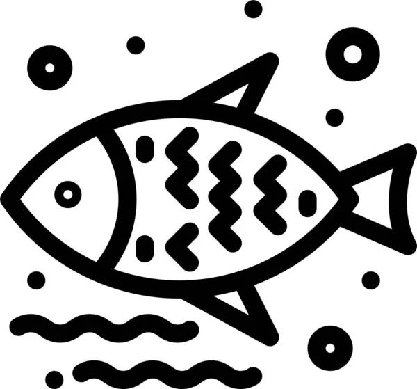 Ryby Żywności Ikona Morza — Wektor stockowy