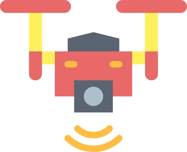 Controllo Drone Icona Elettronica Stile Piatto — Vettoriale Stock