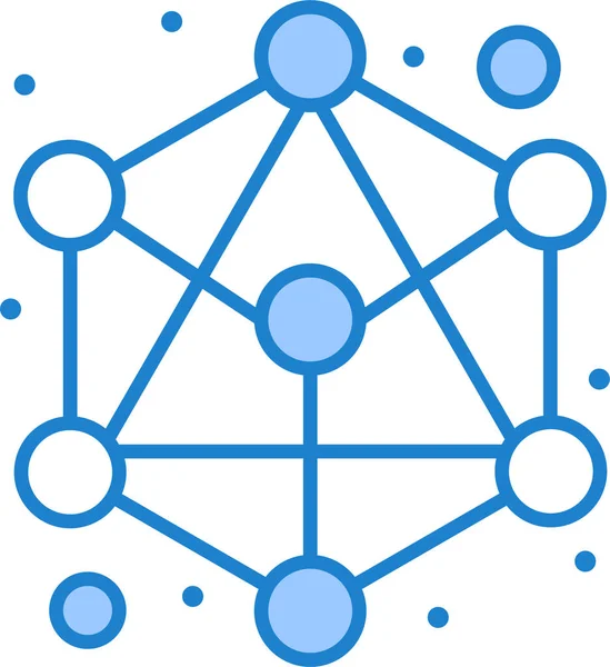 Verbindungshierarchie Netzwerk Symbol — Stockvektor