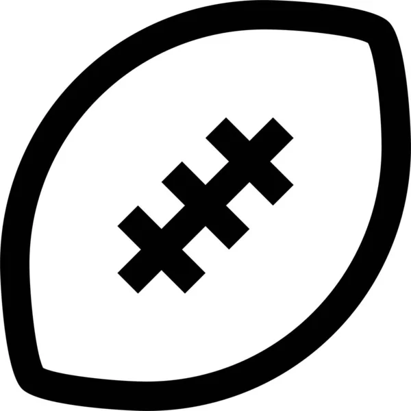 Pelota Fútbol Deporte Icono Estilo Esquema — Vector de stock