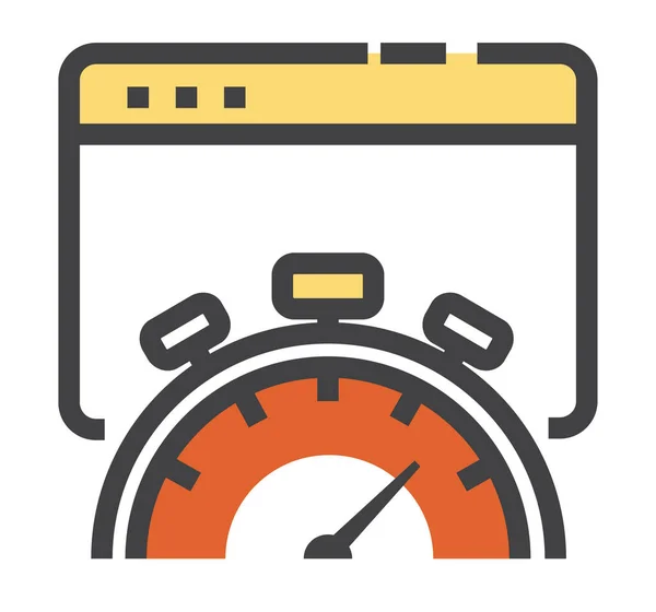 Speed Direction Icon Filledoutline Style — Vetor de Stock