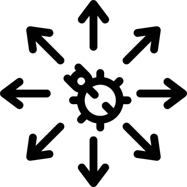 Código Error Icono Ciberseguridad — Vector de stock