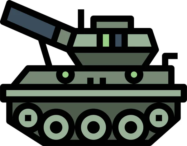 Militair Tanktransport Icoon — Stockvector
