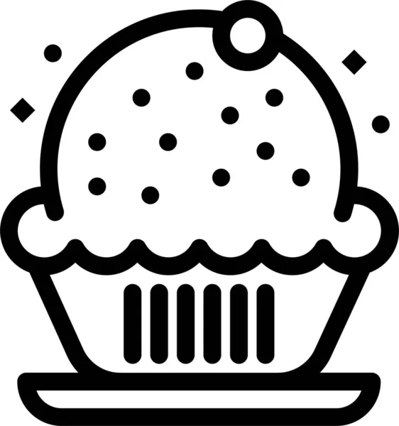 Icono Celebración Torta Cumpleaños Eventoscategoría Entretenimiento — Vector de stock