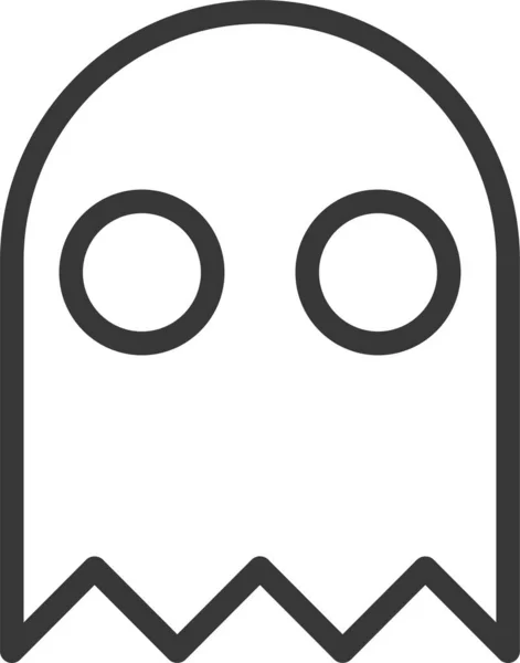 Character Ghost Halloween Icon Outline Style — Stock Vector