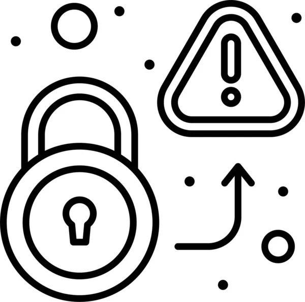 Lock Secured Unlock Icon — Stock Vector