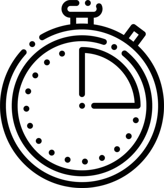 Alarma Icono Del Reloj Alerta Estilo Del Esquema — Vector de stock