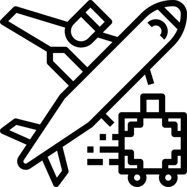 Ícone Voo Aeroporto Avião Categoria Tourismhotelshospitality —  Vetores de Stock