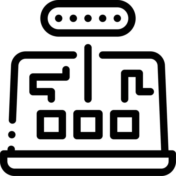 Analysis Bug Computer Icon — Vettoriale Stock