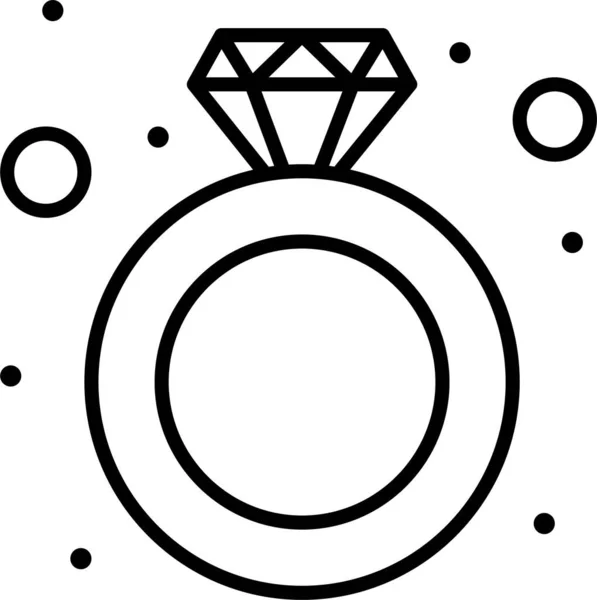 Diamond Engagement Gift Icon — Stock Vector