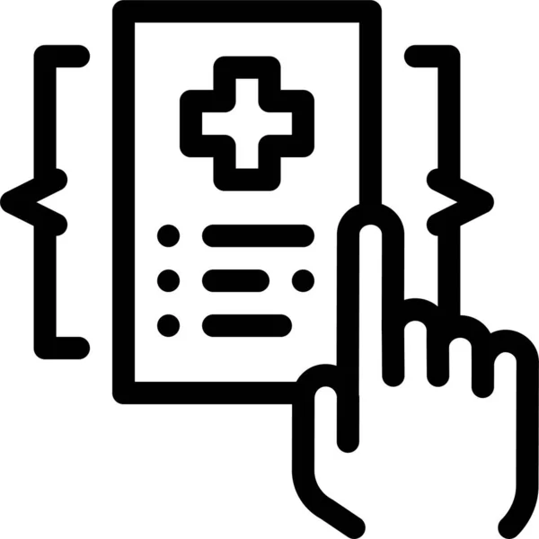 Checkup Dokument Gesundheit Symbol — Stockvektor