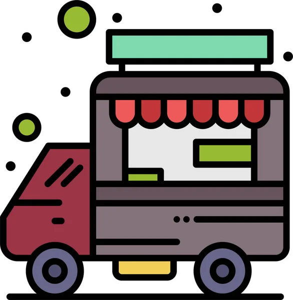 Icono Tienda Alimentos Para Coches Las Ciudadescategoría Diseño Urbano — Vector de stock