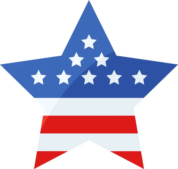 Emblema Americano Icona Rango Indipendenzacategoria Ayus — Vettoriale Stock