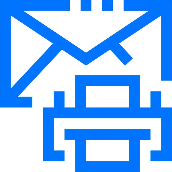 Εικονίδιο Ηλεκτρονικού Ταχυδρομείου Εγγράφου Επικοινωνίας Στυλ Περίγραμμα — Διανυσματικό Αρχείο