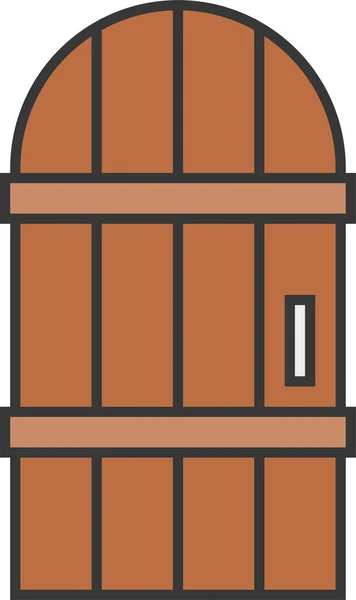 Icono Puerta Decoración Del Hogar Estilo Filledoutline — Vector de stock