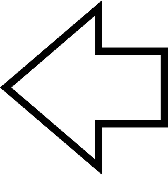 Flechas Flecha Ios Icono Optimizado Estilo Esquema — Vector de stock