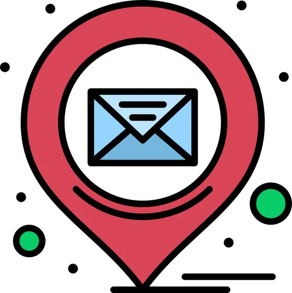 Email Location Message Icon — Stok Vektör