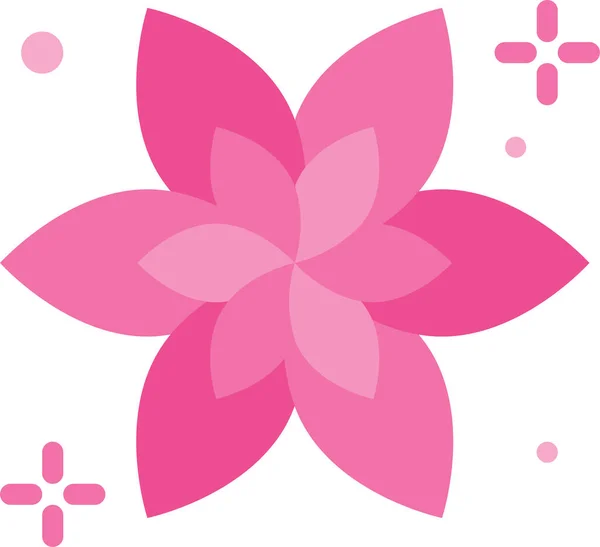 Aromaterapy Flora Floral Icon Flat Style —  Vetores de Stock