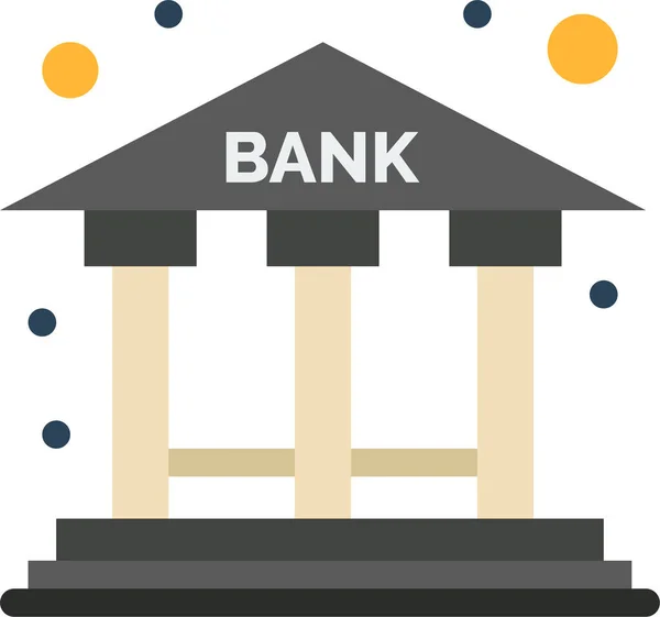 Icono Financiero Del Edificio Bancario Categoría Oficina — Vector de stock