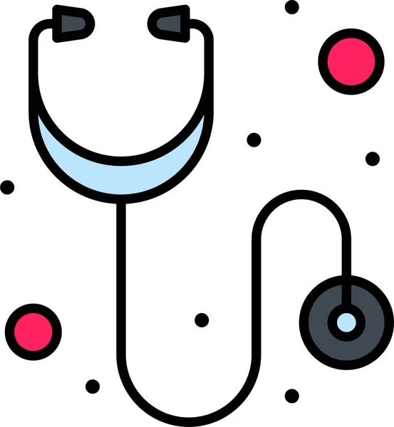 Значок Медичного Стетоскопа Категорії Здоров Лікарень — стоковий вектор