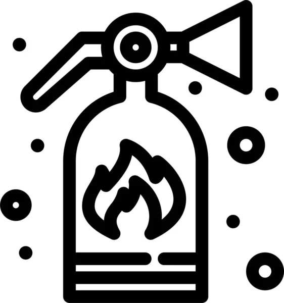 Extinguisher Fire Security Icon Emergencyservices Category — Stok Vektör