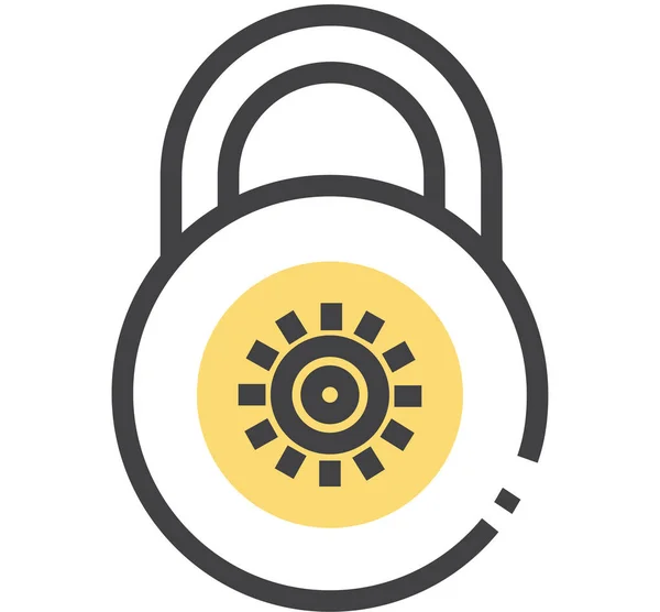 Security Password Safety Icon Filledoutline Style — Vetor de Stock