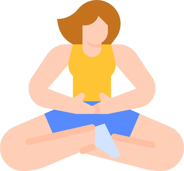 Gesunde Meditieren Meditation Symbol — Stockvektor