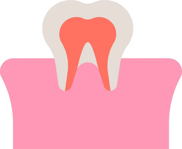Ícone Odontológico Odontológico Estilo Plano — Vetor de Stock
