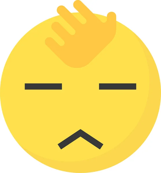 Emoji Ícone Expressão Emoticon Estilo Plano — Vetor de Stock