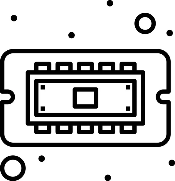 Chip Ordenador Cpu Icono Categoría Computerhardware — Vector de stock